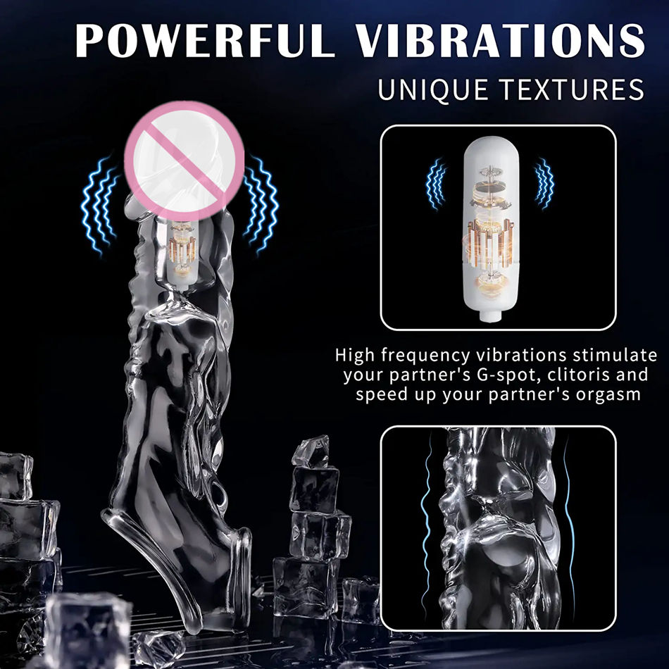 Penis Sleeves Male Cock Delay in Pakistan, Factory Cheap Price Penis Sleeves Male Cock Delay Ejaculation Crystal Dick Enlargement Condom Sex Toy for Men